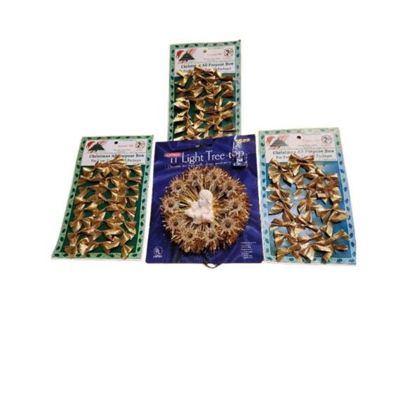 T2 Vintage Joy Brite 10 Light Tree Topper On Package with All Purpose Bows - Picture 1 of 6